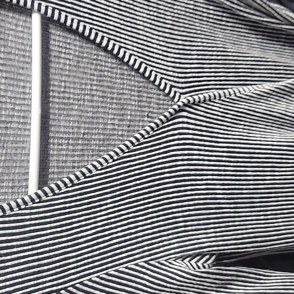 Black and white stripped blouse size Small. Long sleeves - Picture 2 of 7